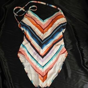 Multicolor Striped One-Piece Swimsuit